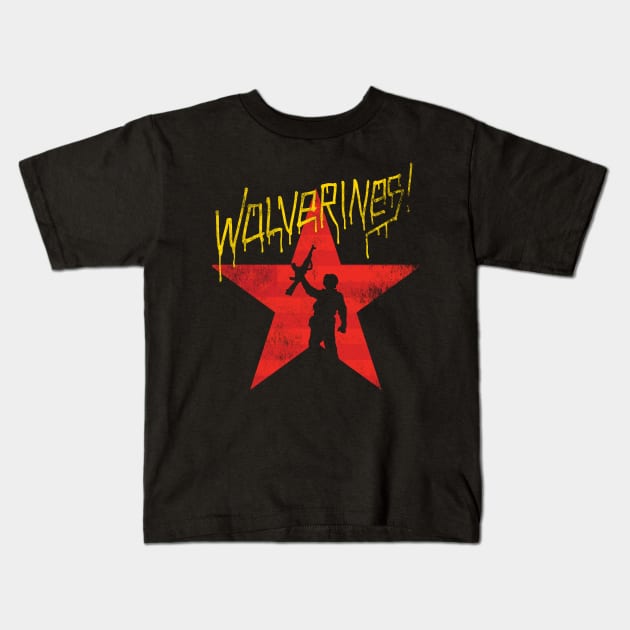 WOLVERINES! Kids T-Shirt by EmrysDesigns